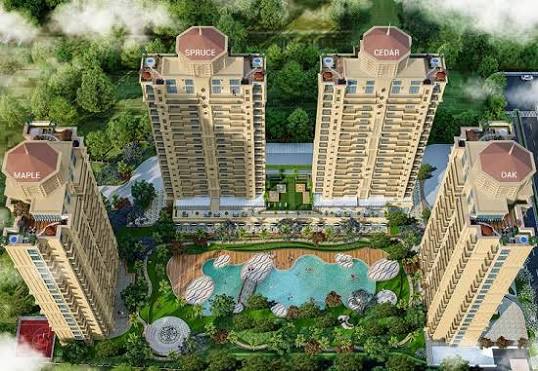 Landscaped community park with lush grass and family walking trails